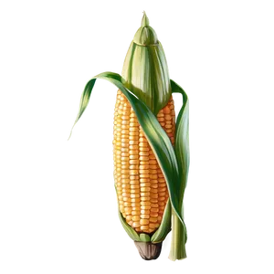 Corn Stalk With Husk PNG Olu