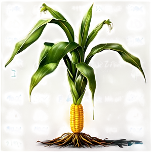 Corn Stalk With Roots PNG Iqh41 PNG
