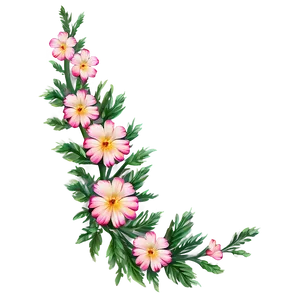 Corner Flower Accent PNG Sdt60 PNG