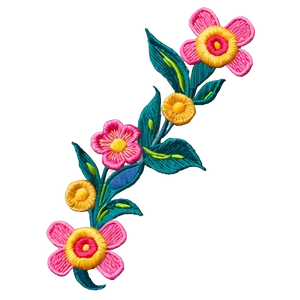 Corner Flower Embroidery Design PNG 06272024 PNG