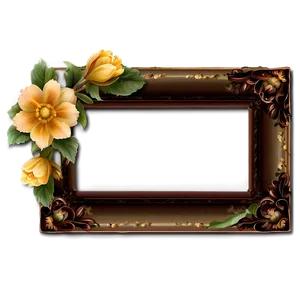 Corner Flower Frame Png Gun PNG image