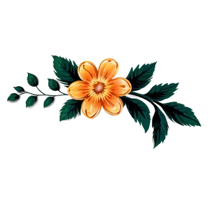 Corner Flower Outline PNG Qqv21 PNG