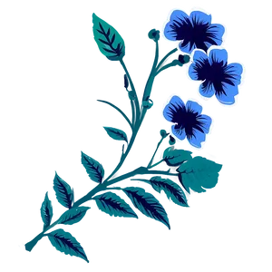 Corner Flower Silhouette PNG Pxj
