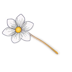 Corner Flower Sketch PNG 82