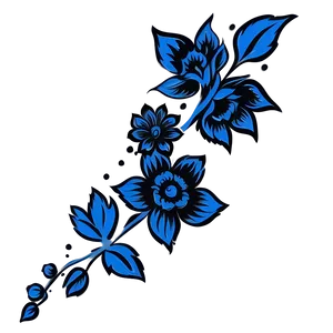 Corner Flower Stencil PNG Mnj61 PNG