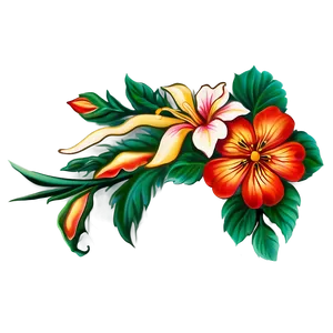Corner Flower Tattoo Design PNG 38 PNG