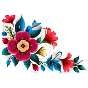 Corner Flower Vector PNG 06272024