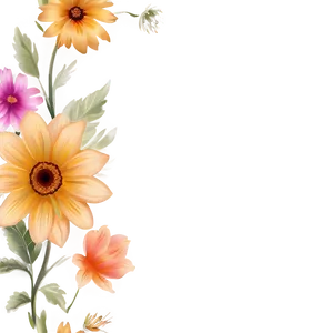 Corner Flower Vignette PNG Vms PNG