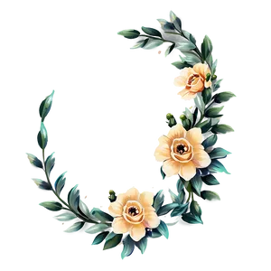Corner Flower Wreath PNG 06272024 PNG