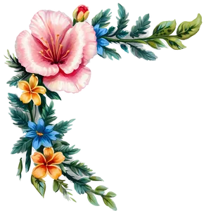 Corner Flower Wreath PNG 83 PNG
