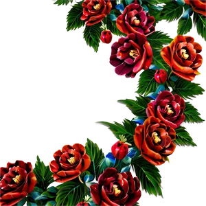 Corner Flower Wreath PNG Ekh PNG