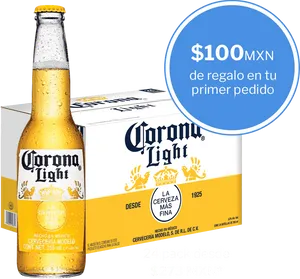 Corona Light Beer Promotion PNG image