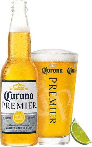 Corona Premier Beerand Glass PNG image