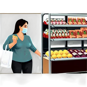 Coronavirus Grocery Shopping Png Vko76 PNG image