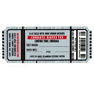 Corporate Raffle Ticket PNG 52