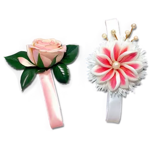 Corsage And Boutonniere Set PNG Vem66
