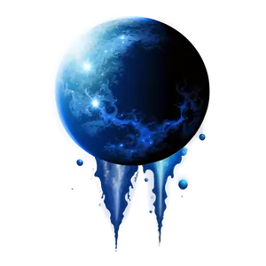 Cosmic Blue Planet Art PNG 06292024 PNG