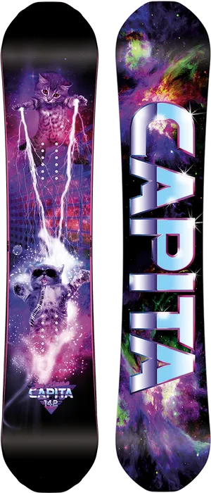 Cosmic Cat Snowboard Design C A Pi T A PNG image