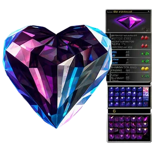 Cosmic Diamond Heart Adventure PNG Ydt PNG