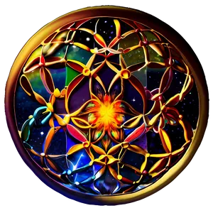 Cosmic Flower Of Life Illustration PNG 06252024
