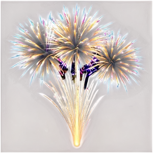Cosmic Gold Fireworks PNG 21