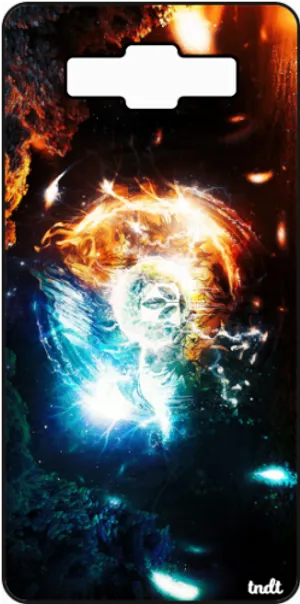 Cosmic Lion Energy Artwork PNG image