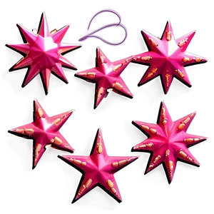 Cosmic Pink Stars PNG Uqx