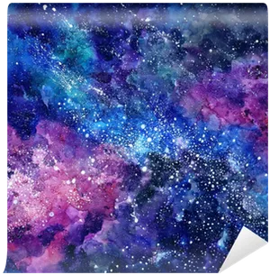Cosmic Watercolor Galaxy Background.png PNG image