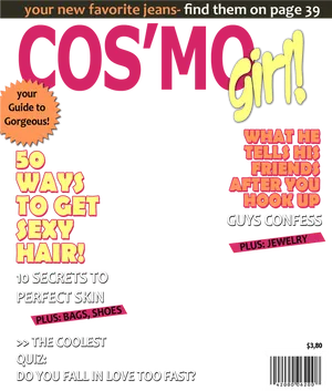 Cosmopolitan Magazine Cover Beauty Tips PNG image