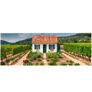 Cottage In A Vineyard Png Uyj PNG image