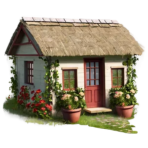 Cottage In Full Bloom PNG 7