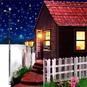 Cottage Under The Stars PNG 55 PNG