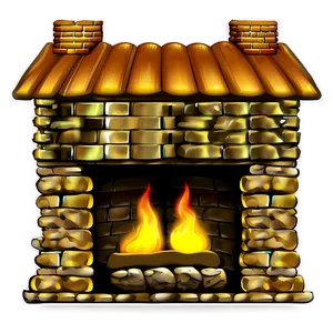 Cottage With A Fireplace PNG Uih
