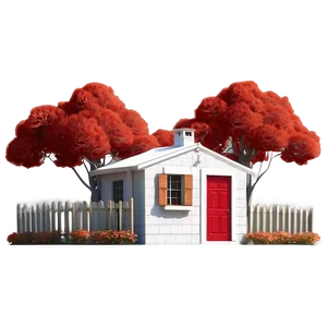 Cottage With A Red Door PNG 49