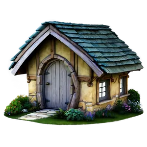 Cottage With A Secret Garden PNG Kwv96
