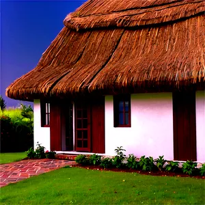 Cottage With A Thatched Roof PNG Irq76 PNG