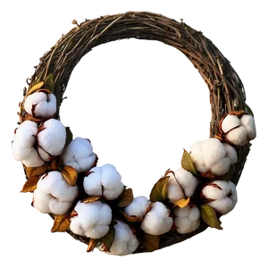 Cotton Boll Wreath Png 41 PNG image