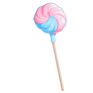 Cotton Candy On A Classic Stick Png 62 PNG image