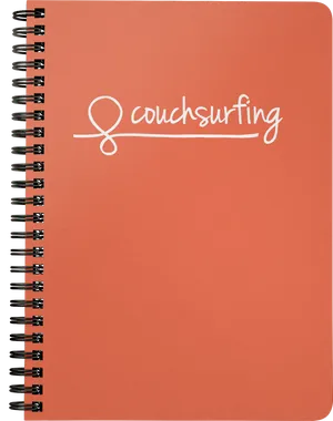 Couchsurfing Branded Notebook PNG image