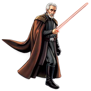 Count Dooku In Battle Png 06292024 PNG image