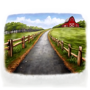 Country Farm Path PNG Eok
