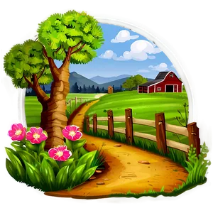 Country Farm Path PNG Ywm38