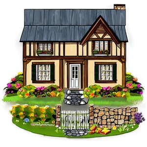 Country House Landscape PNG Atm34