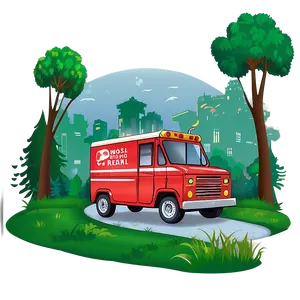 Country Road Mail Truck PNG Aaw9 PNG