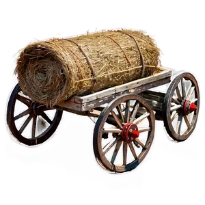 Countryside Hay Cart Png 06122024 PNG image