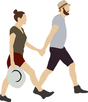 Couple Hiking Adventure PNG image