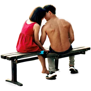 Couple Sitting On Bench Png Bih56 PNG image