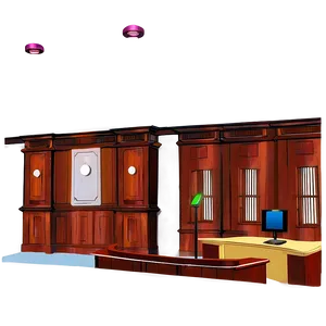 Courtroom Interior Design PNG 8