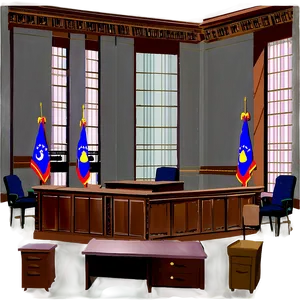 Courtroom Scene PNG Cox