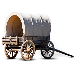 Covered Wagon By Moonlight PNG Thg75